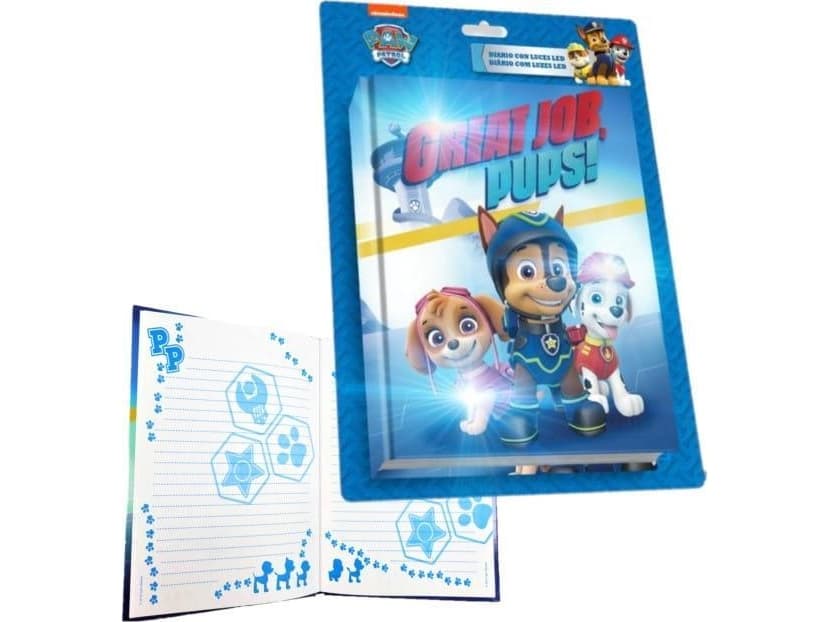 Cass movie Notebook with LED lights, Blue, Paw Patrol