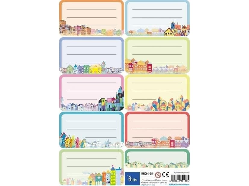 Tetis Notebook stickers (25 sheets) KN001-05