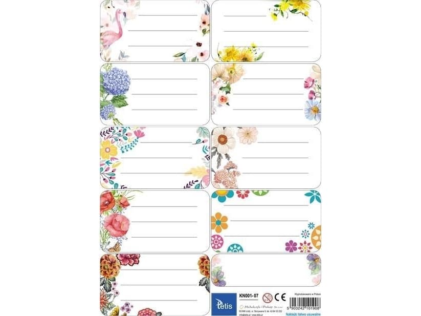 Tetis Notebook stickers (25 sheets) KN001-07