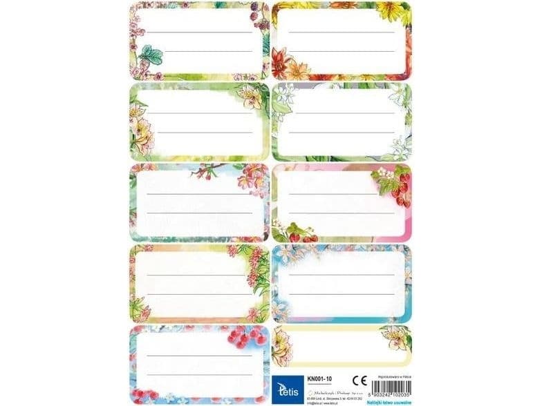 Tetis Notebook stickers (25 sheets) KN001-10