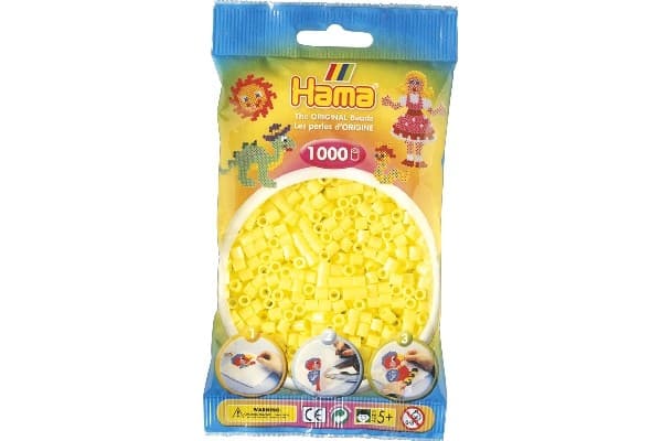 Hama midi pärlor 1000 st pastellgult