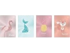 Interprint Notebook A5/16K color. Metallic Shine line (20 pcs)