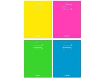 Herlitz Notebook A4/80K, Grid Color Blocking (5 pcs)