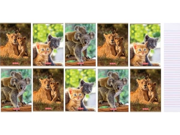 Herlitz Notebook A5/32K double line Animals (10 items)