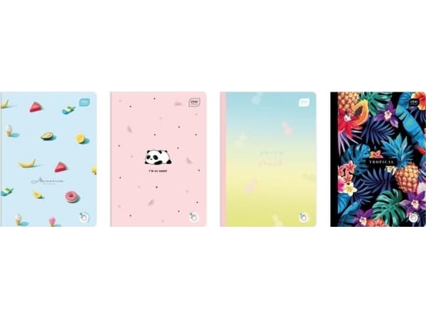 Interprint Notebook A5/60K checkered Fragrance Tropical (10 pcs)
