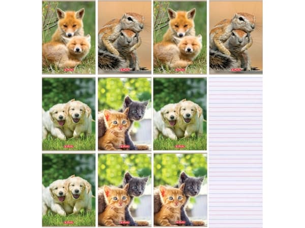 Herlitz Zeszyt A4/32K linia Animals (10szt)