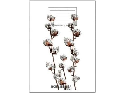 Narcissus Notebook A5/60K checkered PP Fun Cotton (4 pcs)