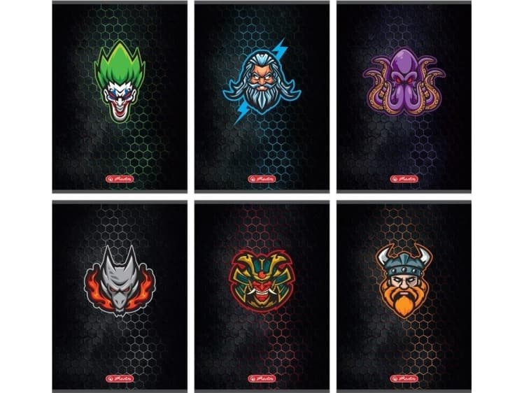 Herlitz Notebook A5/60K checkered Game Avatars (5 pcs)