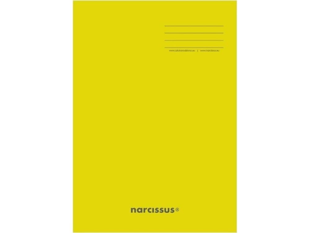 Narcissus Notebook A5/16K, checkered PP Yellow (4 pcs) NARCISSUS