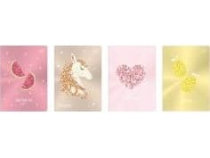 Interprint Notebook A5/32K color. Metallic Shine line (10 pcs)