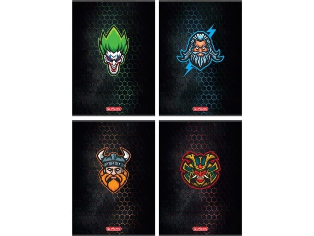 Herlitz Notebook A4/60K checkered Game Avatars (5 pcs)