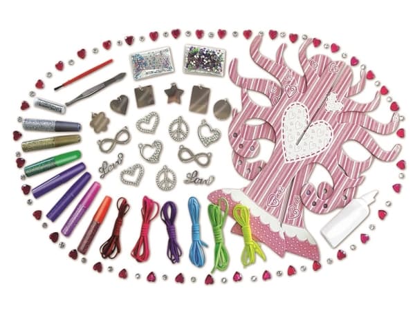 Lena Metal Jewelry Crystal Gem, Children''s jewellery making set, 8 år, Flerfarget
