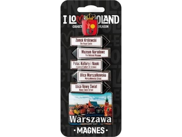Pan Dragon Magnes I love Poland Warszawa ILP-MAG-C-WAR-11