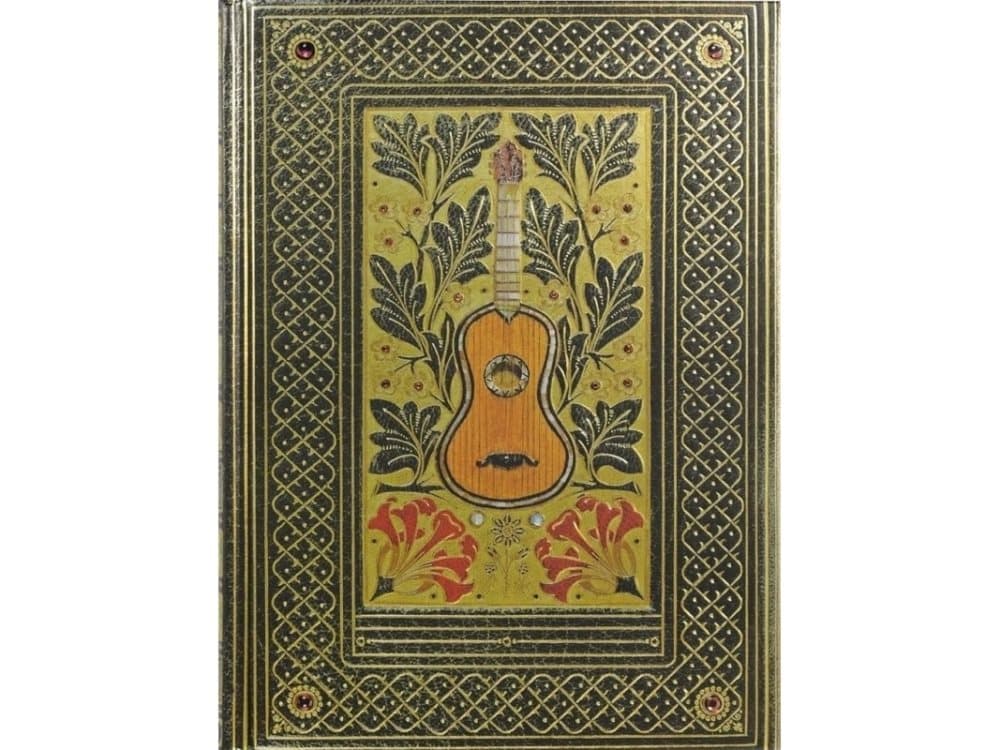 Peter Pauper Press Notebook with a gold-plated guitar