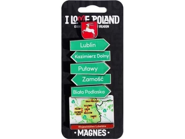PAN DRAGON magnet I love Poland Lubelskie ILP-MAG-C-LUB-12