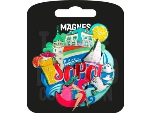 PAN DRAGON Magnes I love Poland Sopot ILP-MAG-A-SOP-08