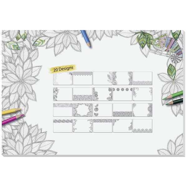 Sigel Adult Coloring HO580 Skrivunderlägg Blanko Svart/Vit (B x H) 595 mm x 410 mm