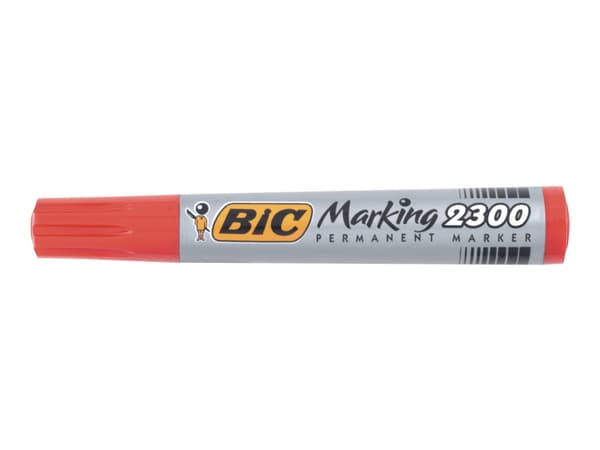 BIC Marking 2300 - Markør - permanent - rød - alkoholbasert blekk - 3.1-5.3 mm (en pakke 12)