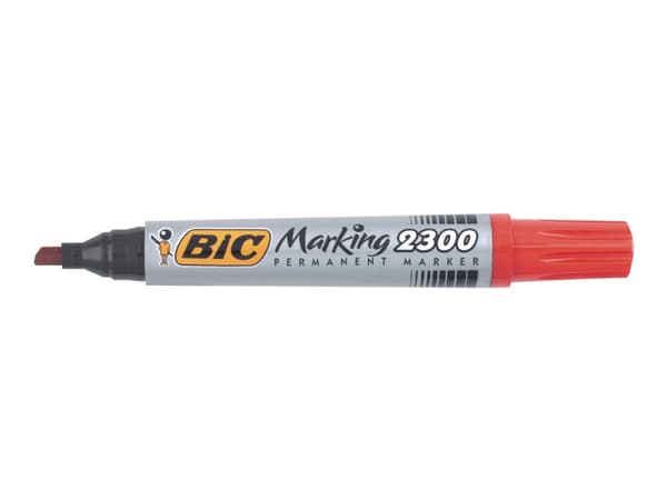 BIC Marking 2300 - Markør - permanent - rød - alkoholbasert blekk - 3.1-5.3 mm (en pakke 12)
