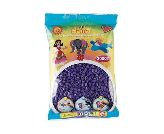 Hama Beads 201-07, Lilla, Rørperle, 3000 stykker