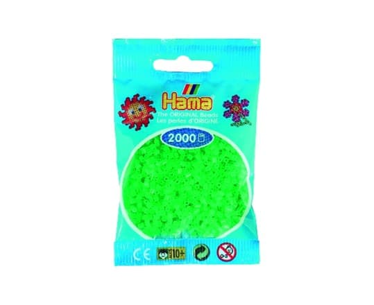 Hama mini pärlor neon grön
