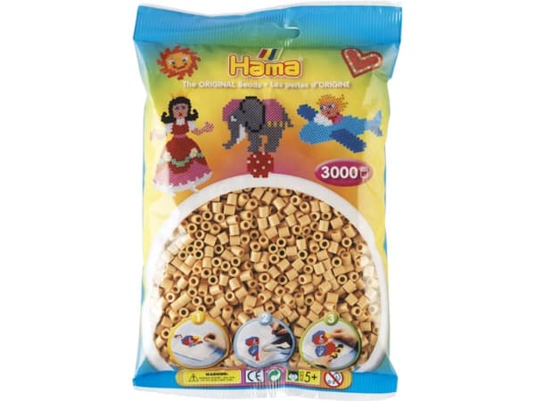 Hama Beads 201-27, Beige, Tubpärla, 3000 styck