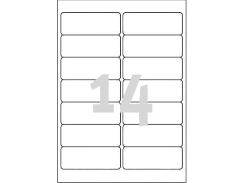 Avery J8563-25, Läpinäkyvä, A4, Polyesteri, 99,1 mm, 38,1 mm, 350 kpl