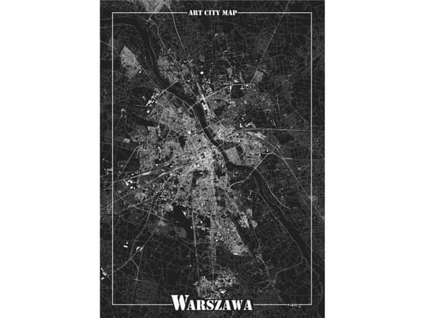 Art-Map Dekorativ plakat - Warszawa