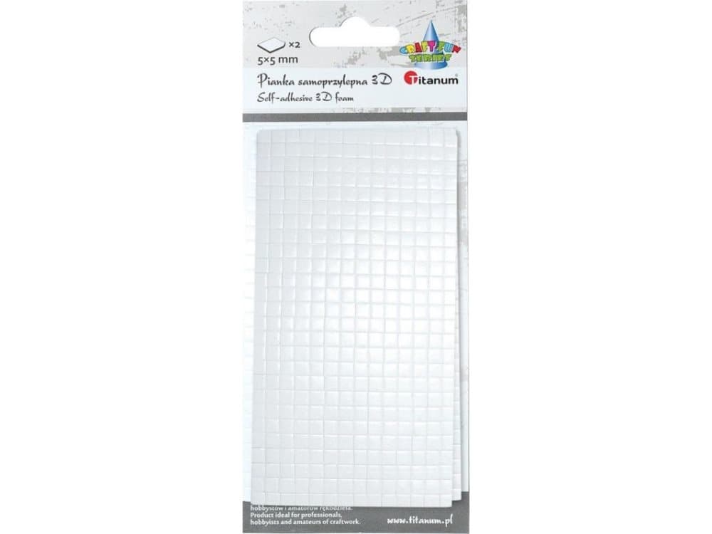 Titanum Self-adhesive foam 3D 5x5mm white 2pcs