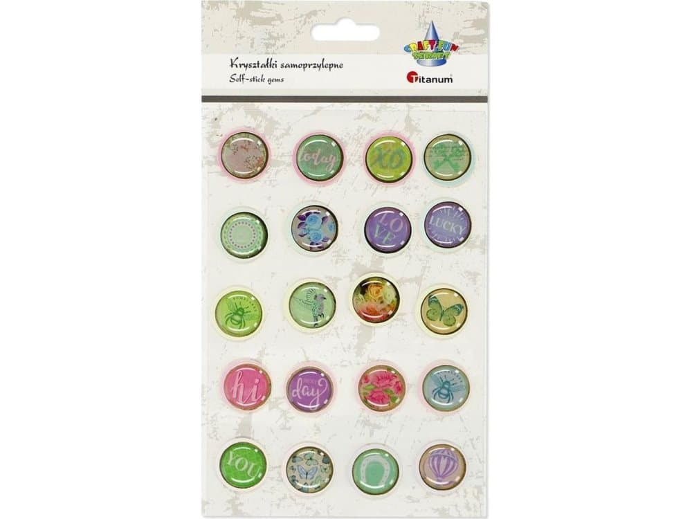 Titanum 3D self-adhesive decorations, flooded with acrylic 20 pcs