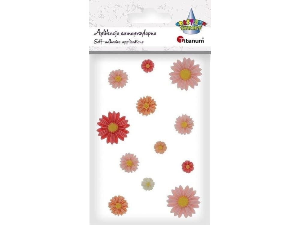 Titanum Flowers self-adhesive 3D daisies mix 12 pcs