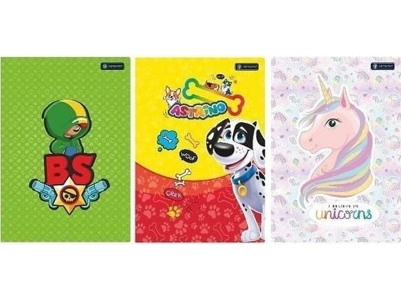 Astra-papier Notebook A4/32K three lines color (10 pcs) ASTRA