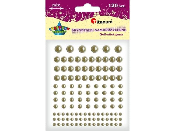 Titanum Självhäftande kristaller pärlor mix 120st