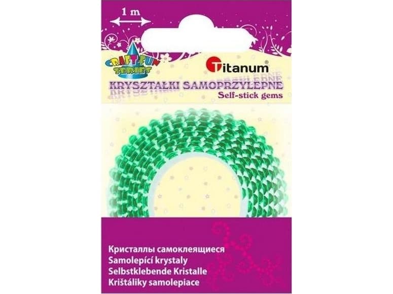 Titanum Tape with crystals, self-adhesive 12mmx1m green