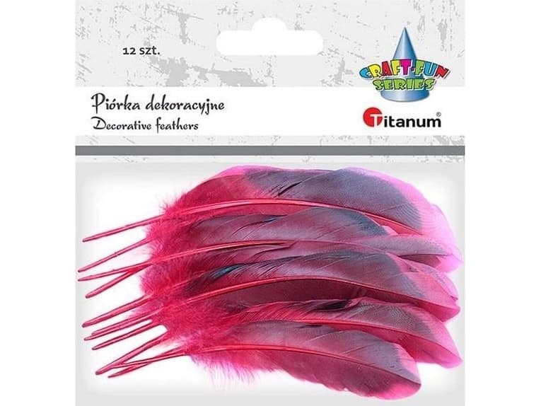 Titanum Feathers red and black 12 pcs