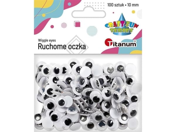 Titan Øyne uten lim og øyevipper 10mm 100 stk