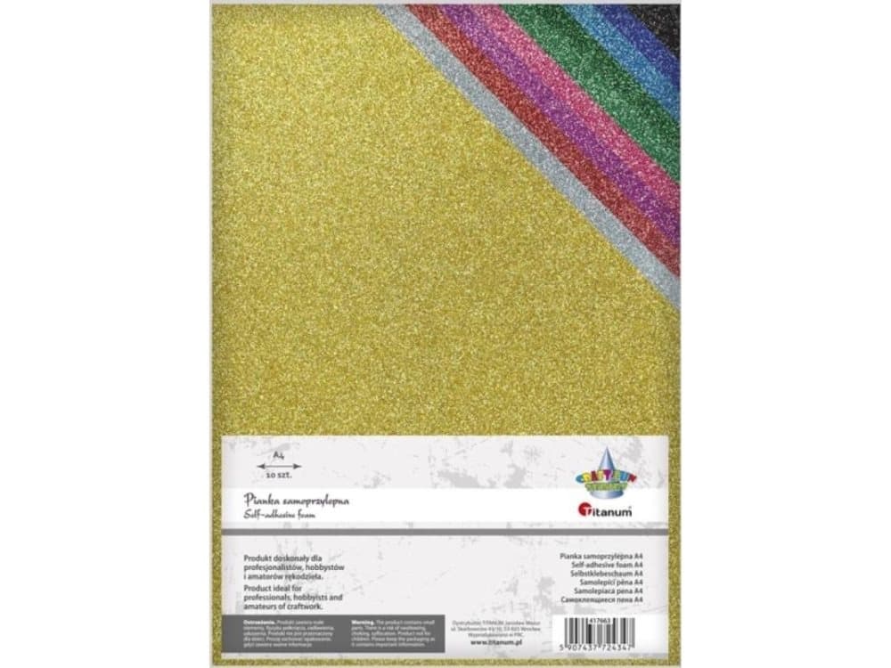 Titanum Glitter self-adhesive foam 20x30cm 10 colors