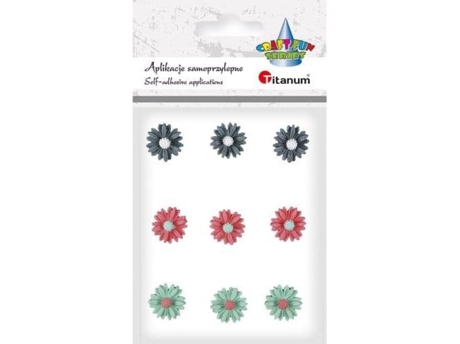 Titanum Flowers self-adhesive resin daisies mix 9 pcs