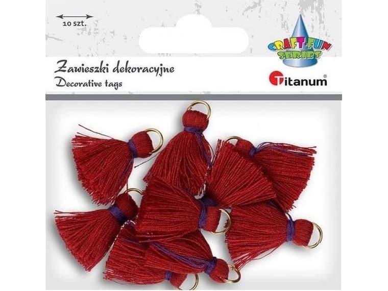 Titanum Pendants mouline fringes red 10pcs