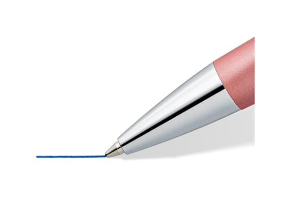 Staedtler 444, Klips, Uttrykkbar kulepenn med hengefeste, Gjenfyllbar, Blå, 1 stykker, Medium