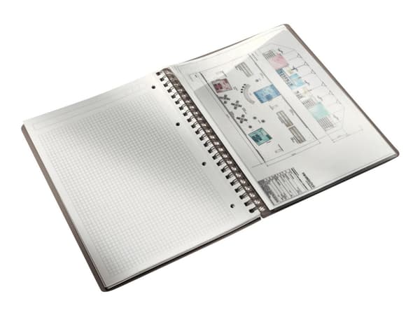 Leitz WOW - Skoleblokk - spiralbundet - A4 - 80 ark - rutet - purpur - polypropylen (PP)