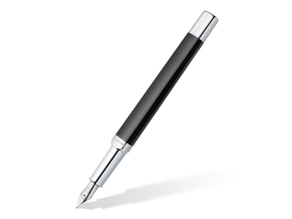 Staedtler triplus 474, Antrasitt, Fyllesystem med patron, Blå, Metall, Rustfritt stål, Fint