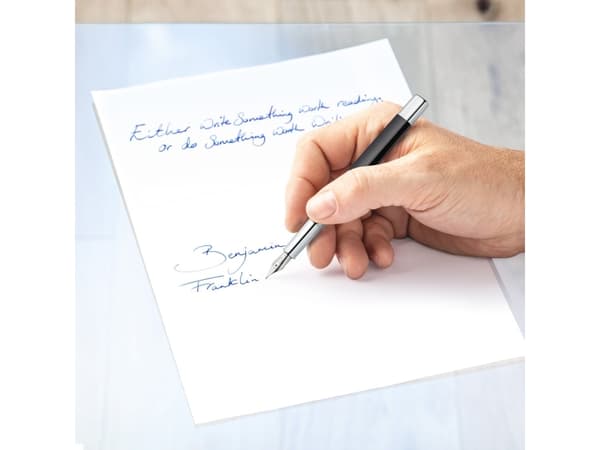 Staedtler triplus 474, Antrasitt, Fyllesystem med patron, Blå, Metall, Rustfritt stål, Fint