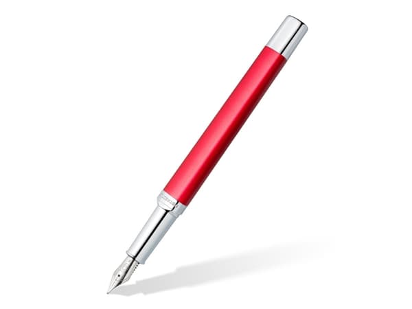 Staedtler triplus 474, Rød, Fyllesystem med patron, Blå, Metall, Rustfritt stål, Fint