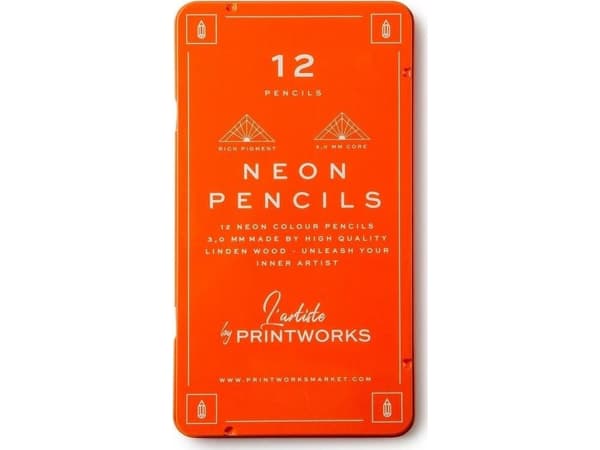 printworks neon pencil crayons 12 colors
