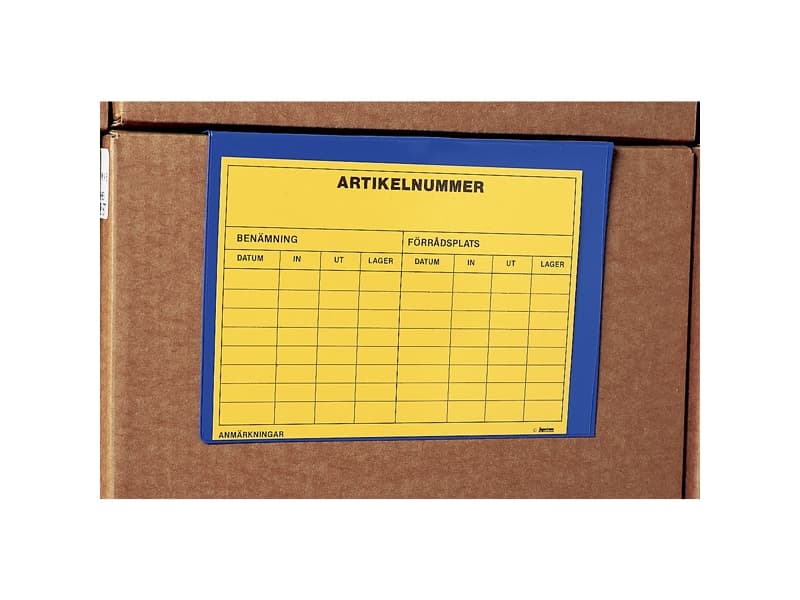 Plastficka för lådor