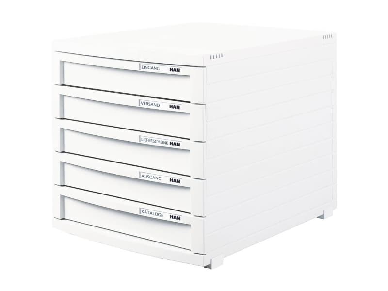 HAN CONTUR 1505-12 Lådbox Vit A4 , B4, C4 Antal lådor: 5