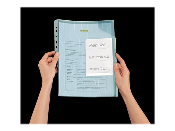 Leitz CombiFile - L-formad mapp - 3 delar - för A4 - kapacitet: 60 ark - tabbad - blå