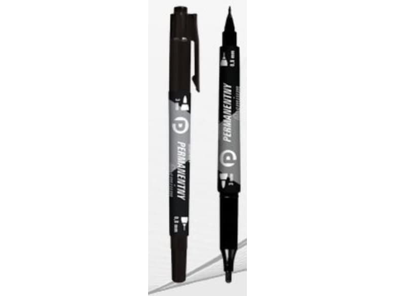 Tetis Marker double-sided permanent black round - KM501-V2