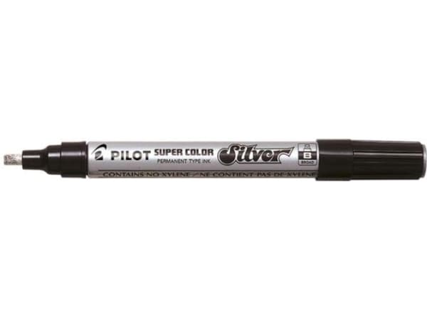 Pilot Super Color, Silver, 2 mm, 4,5 mm